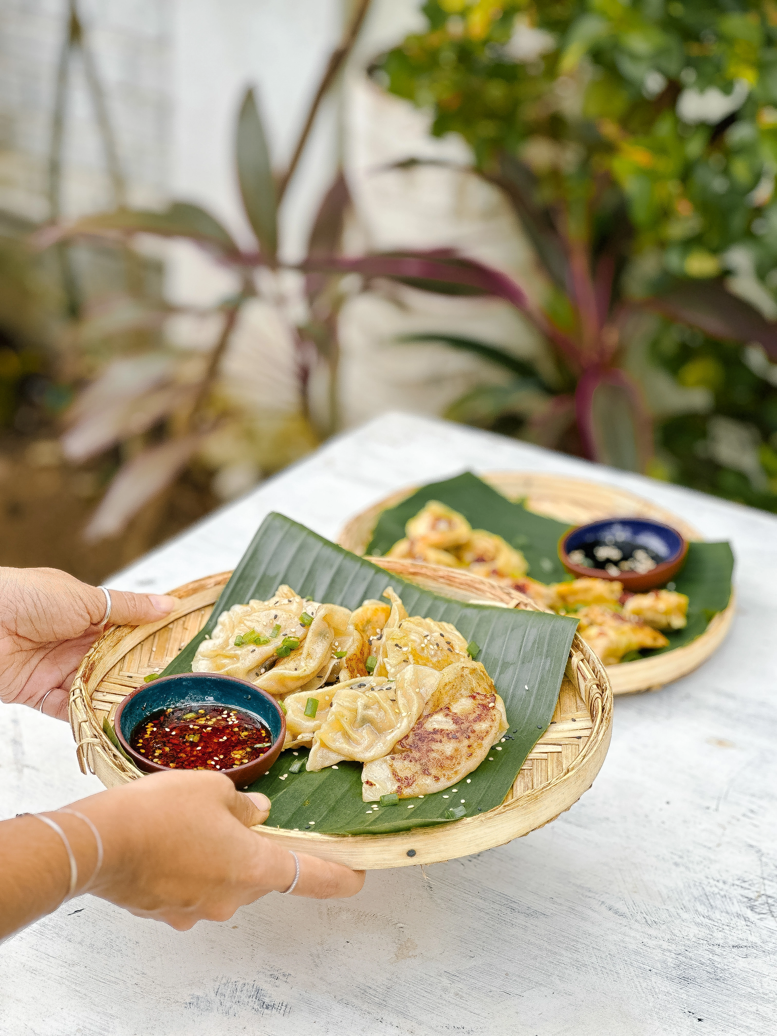 Chef-crafted menu item plated for service
